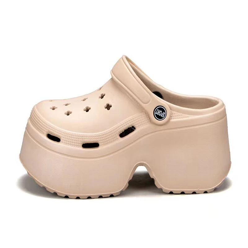 Women's Wedges Heel Sandals Summer 2026 Closed Toe Chunky Platform Sandalias Mujer Hollow Out Thick Sole Non-slip Slides Ladies