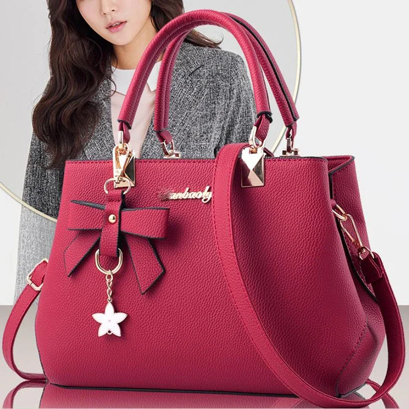 New Elegant Shoulder Bag for Women Luxury Designer Handbags Female Bags Plum Bowknot Sweet Messenger Crossbody Bag