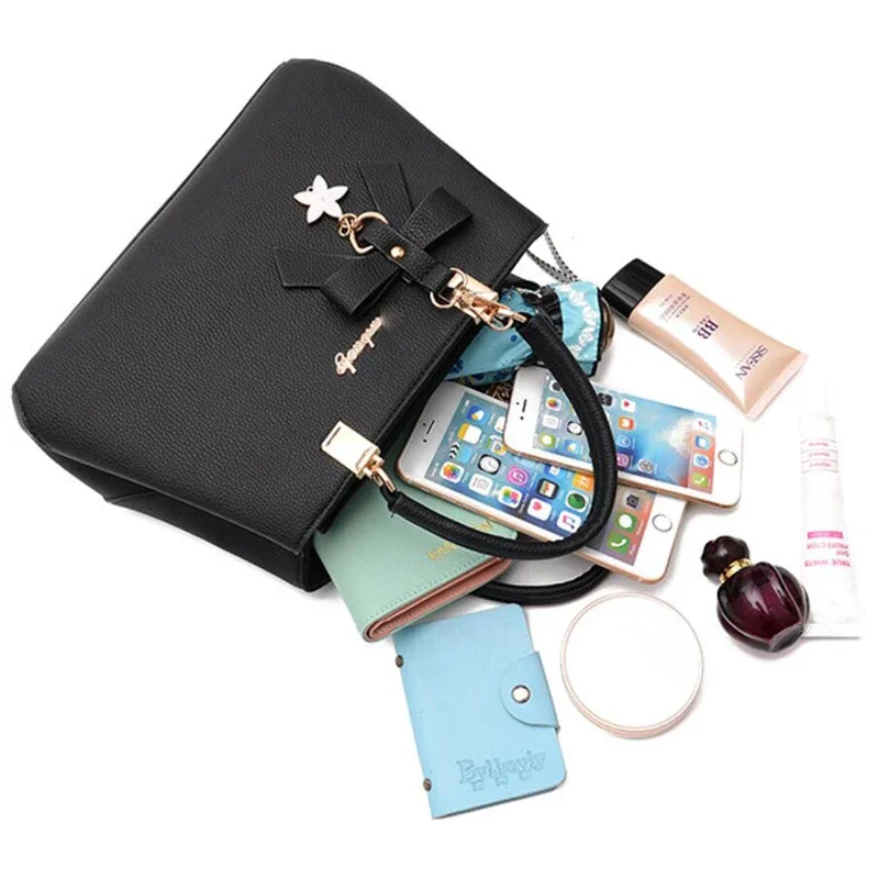 New Elegant Shoulder Bag for Women Luxury Designer Handbags Female Bags Plum Bowknot Sweet Messenger Crossbody Bag
