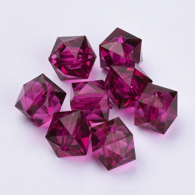 500g 10mm Transparent Acrylic Beads Mixed Color Faceted Cube Loose Spacer Beads for Jewelry Making DIY Handmade Bag Wholesale