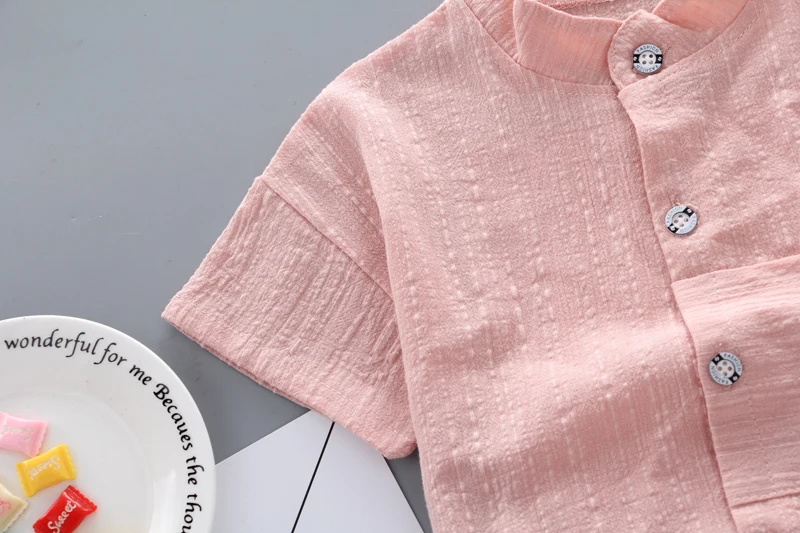 New Summer Hot Sale Toddler Kids Baby Boys Shirt Cartoon Tops Denim Shorts Pants Outfits Set Baby Clothes