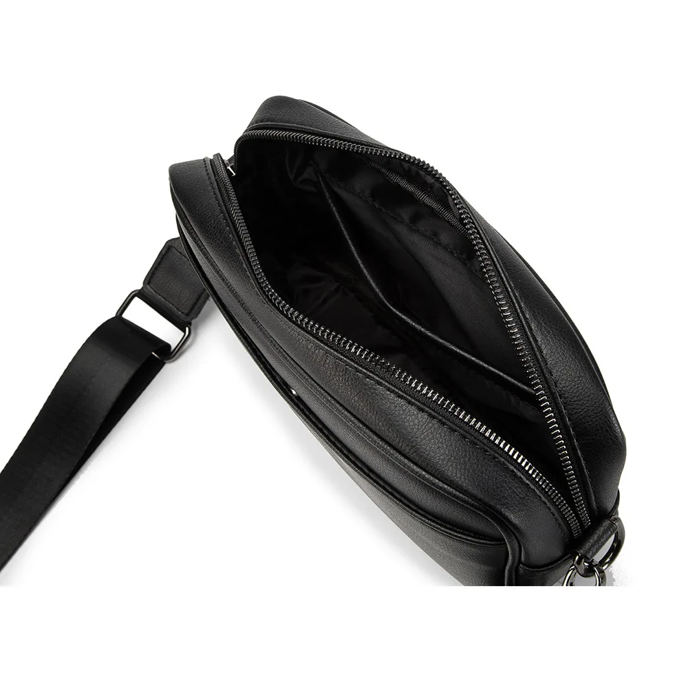 Casual Solid Men's Crossbody Bag Messenger Bag Mens PU Leather Crossbody Shoulder Bags Male Handbag Bags Cross Body Ba