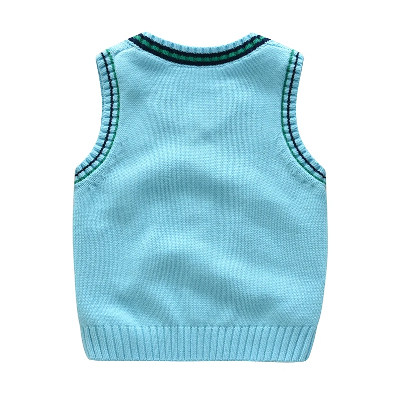 School Uniform Autumn Children's Vest Sweater Kids Knitted Pullover Outerwear Coat For Teen Boys Girls 2-6 Years Tops Waistcoat
