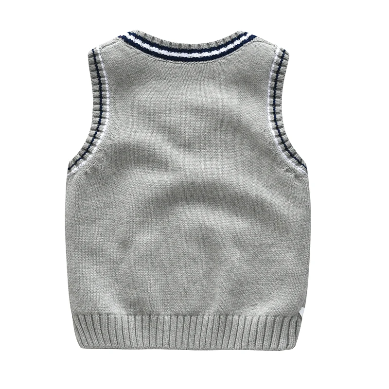 School Uniform Autumn Children's Vest Sweater Kids Knitted Pullover Outerwear Coat For Teen Boys Girls 2-6 Years Tops Waistcoat