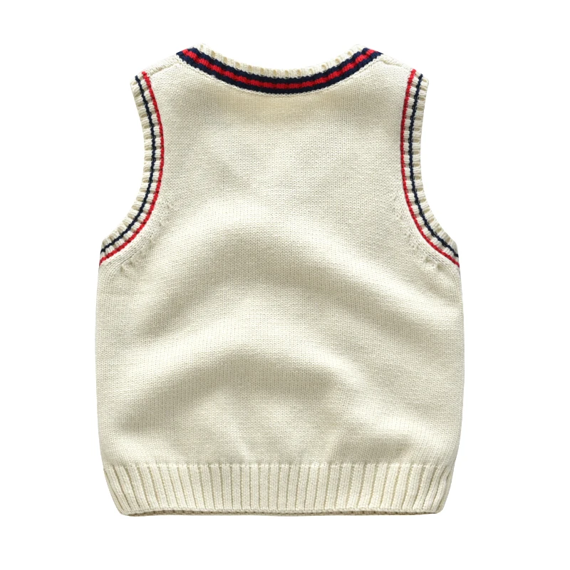 School Uniform Autumn Children's Vest Sweater Kids Knitted Pullover Outerwear Coat For Teen Boys Girls 2-6 Years Tops Waistcoat