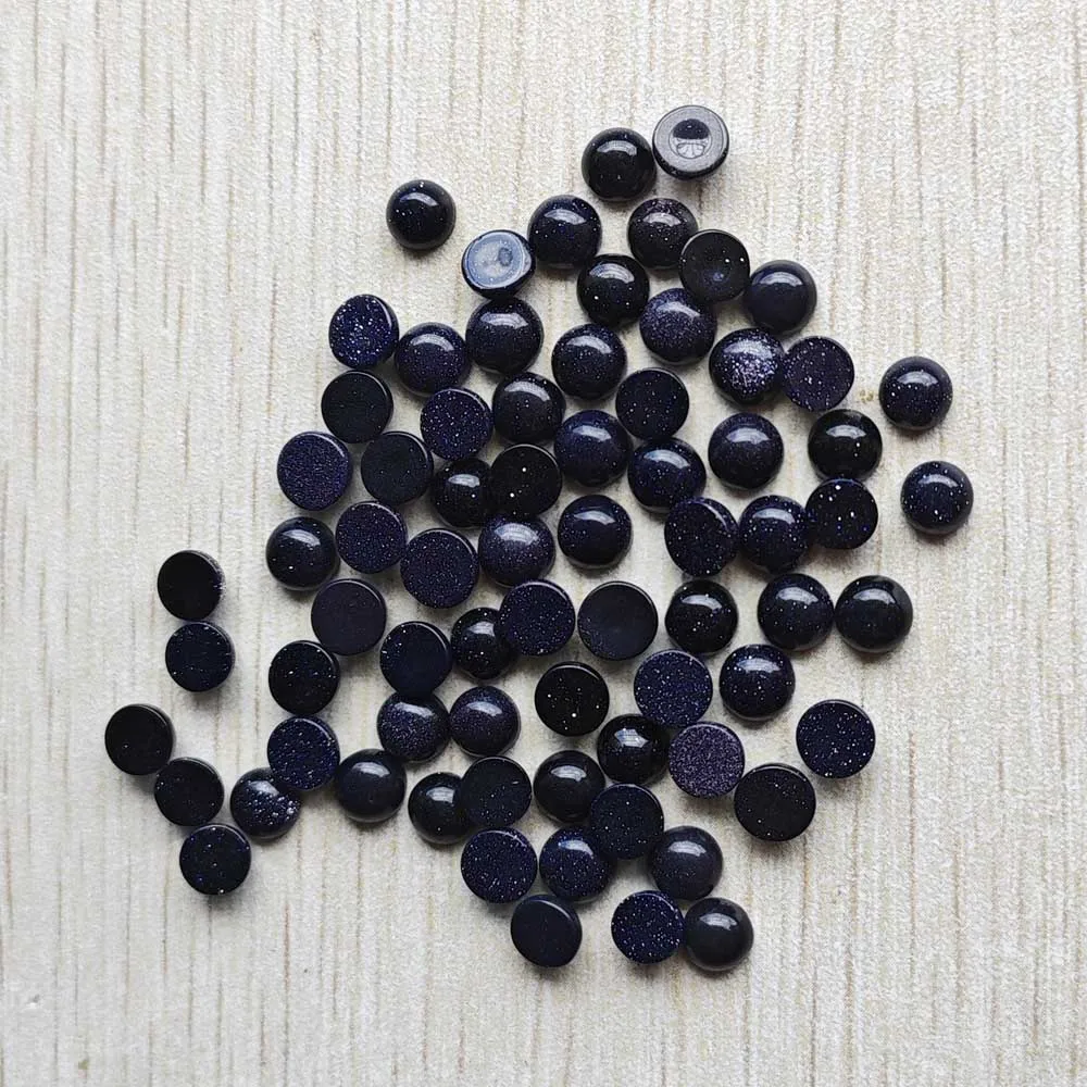 Wholesale 100pcs Fashion Good Quality Natural Stone Round Cab Cabochon Beads 6mm for Jewelry Accessories Making
