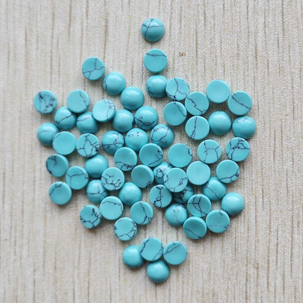 Wholesale 100pcs Fashion Good Quality Natural Stone Round Cab Cabochon Beads 6mm for Jewelry Accessories Making