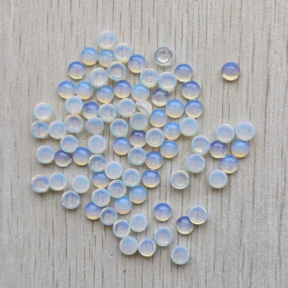 Wholesale 100pcs Fashion Good Quality Natural Stone Round Cab Cabochon Beads 6mm for Jewelry Accessories Making