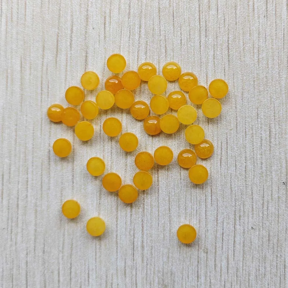 Wholesale 100pcs Fashion Good Quality Natural Stone Round Cab Cabochon Beads 6mm for Jewelry Accessories Making