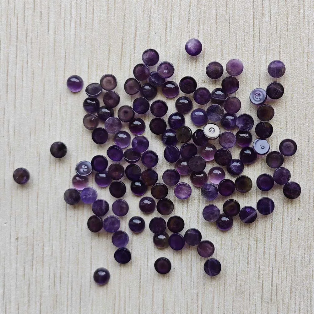 Wholesale 100pcs Fashion Good Quality Natural Stone Round Cab Cabochon Beads 6mm for Jewelry Accessories Making