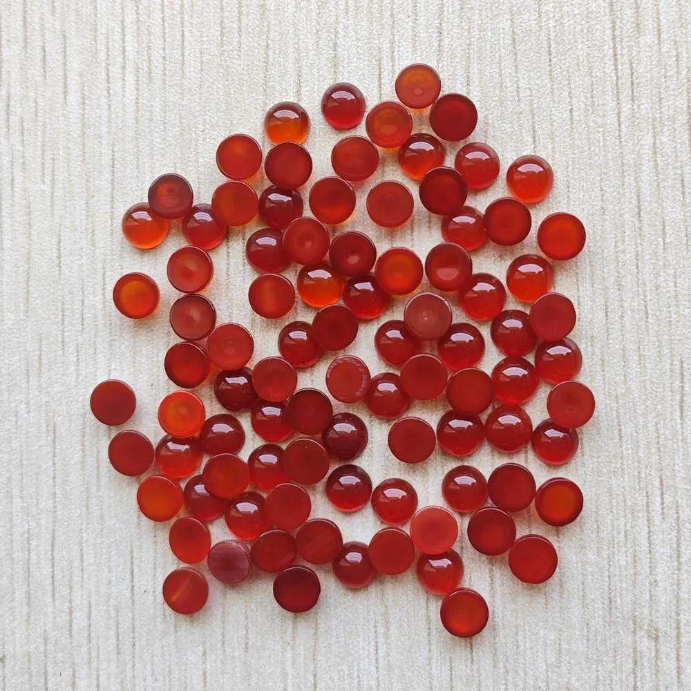 Wholesale 100pcs Fashion Good Quality Natural Stone Round Cab Cabochon Beads 6mm for Jewelry Accessories Making