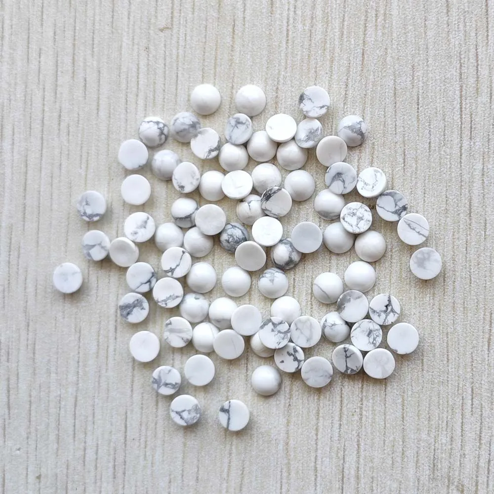 Wholesale 100pcs Fashion Good Quality Natural Stone Round Cab Cabochon Beads 6mm for Jewelry Accessories Making