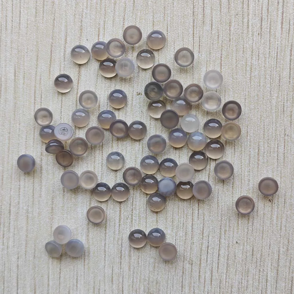 Wholesale 100pcs Fashion Good Quality Natural Stone Round Cab Cabochon Beads 6mm for Jewelry Accessories Making