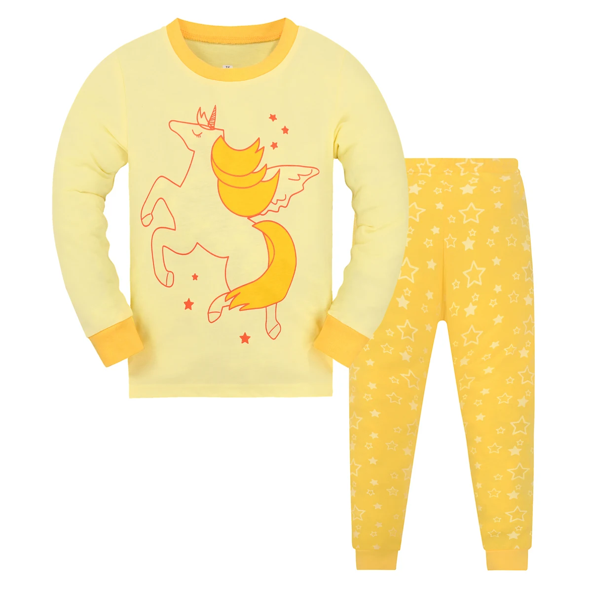 Girls Pajamas Long Sleeve Children Set Little Kids Pjs Sleepwear Size 2-9year