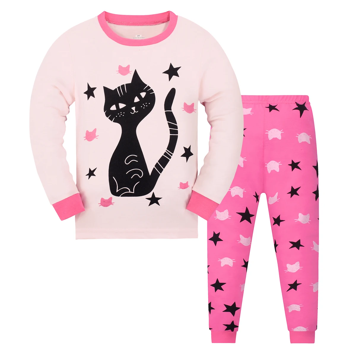 Girls Pajamas Long Sleeve Children Set Little Kids Pjs Sleepwear Size 2-9year