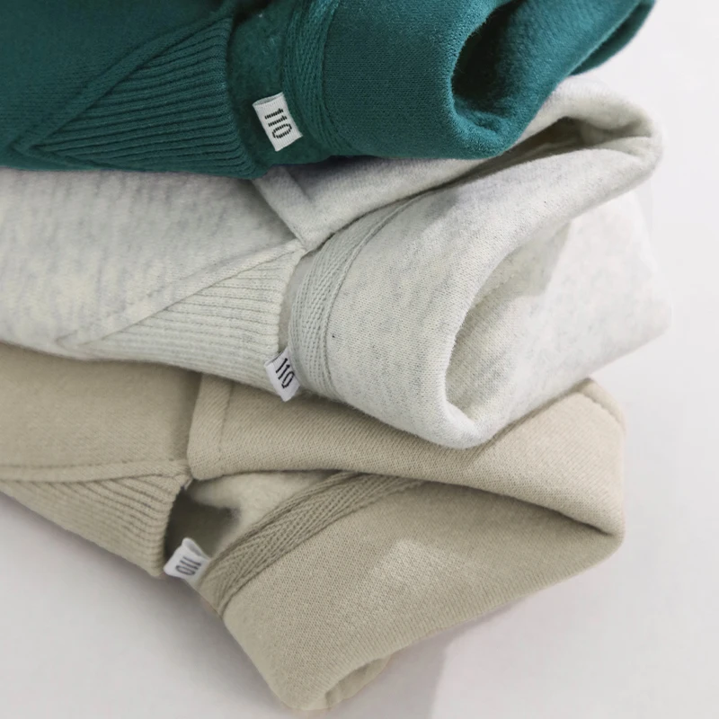 Kids Clothes Boys And Girls Cotton Plush Warm Sweatshirts Autumn Winter New Children's Lapel Casual Loose Long-Sleeved Sweaters
