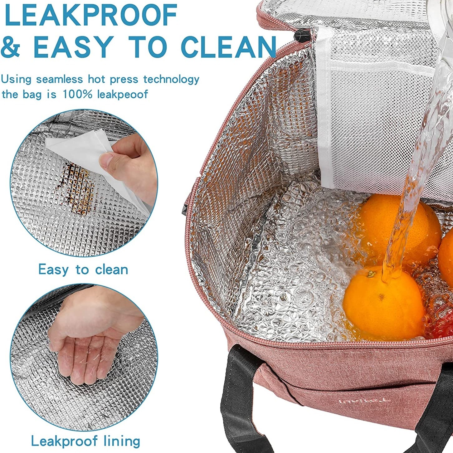 1pc Insulated Lunch Bag For Men/Women,Reusable Large Cooler Box With Shoulder Strap Camping Picnic Bag For Teenagers And Workers