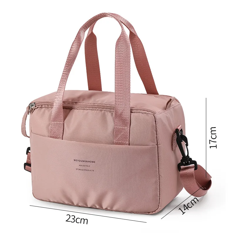 Portable Lunch Bag For OL Women Thermal Insulated Lunch Box Tote Cooler Handbag Waterproof Bento Pouch Office Food Shoulder Bags