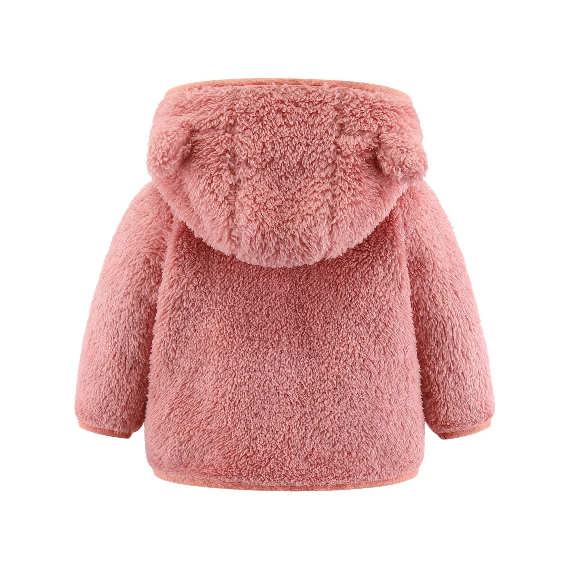 Spring and Autumn Children's Fleece Coat Baby Bear Ears Long Sleeve Warm Jacket 0-3 Years Old Child Clothing