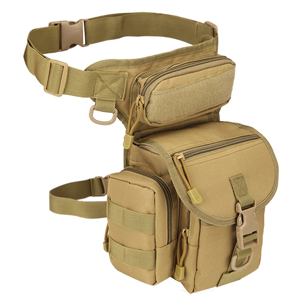Men Waist Fanny Pack Leg Bag Military Tactical Motorcycle Rider Camera Sports Travel Nylon Male Bum Hip Belt Thigh Fanny Bags