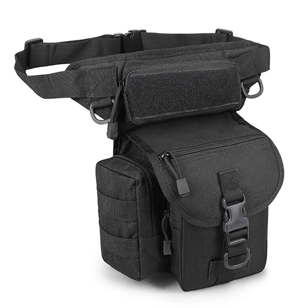Men Waist Fanny Pack Leg Bag Military Tactical Motorcycle Rider Camera Sports Travel Nylon Male Bum Hip Belt Thigh Fanny Bags
