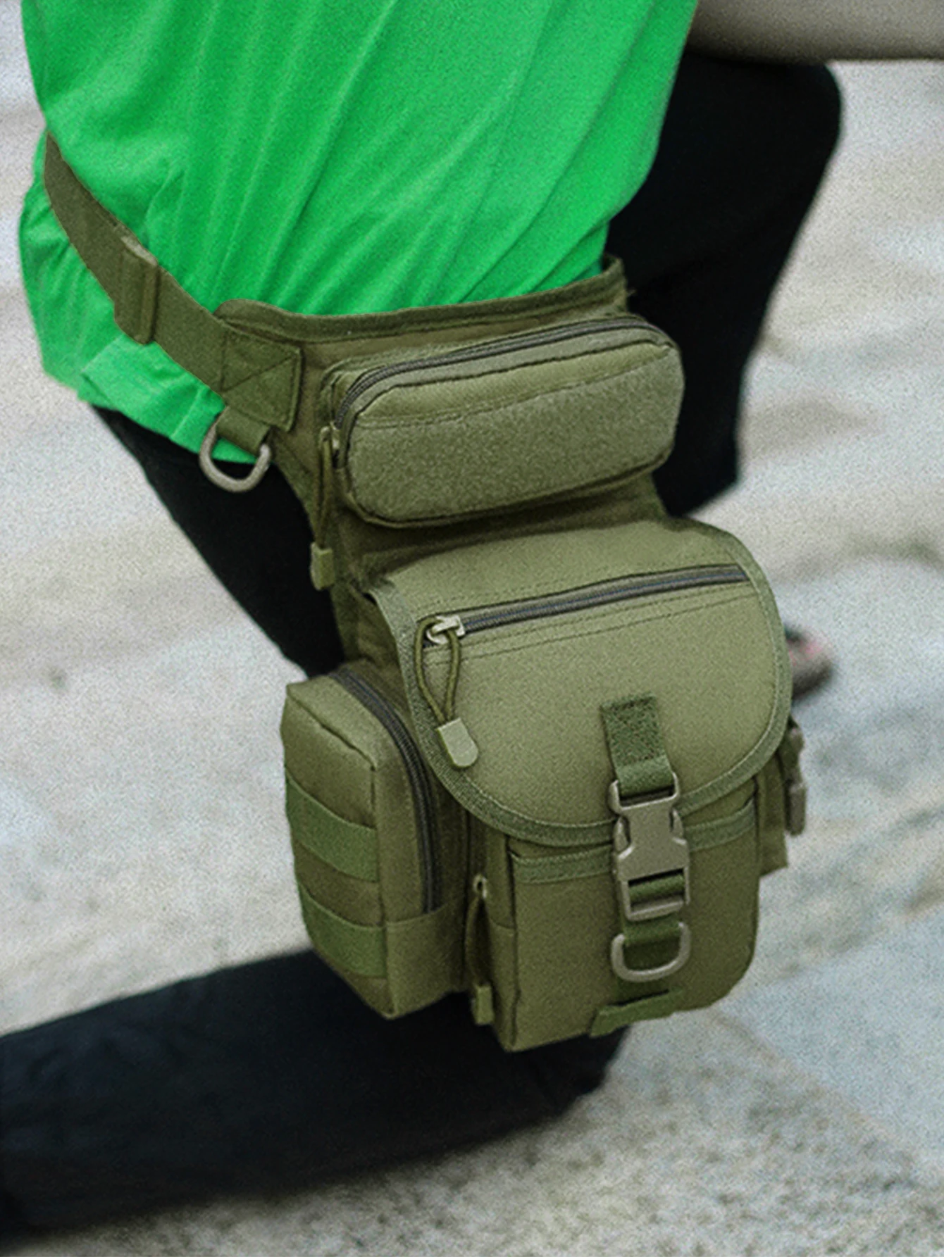 Men Waist Fanny Pack Leg Bag Military Tactical Motorcycle Rider Camera Sports Travel Nylon Male Bum Hip Belt Thigh Fanny Bags