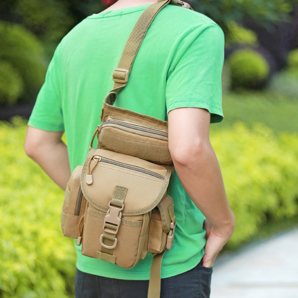 Men Waist Fanny Pack Leg Bag Military Tactical Motorcycle Rider Camera Sports Travel Nylon Male Bum Hip Belt Thigh Fanny Bags