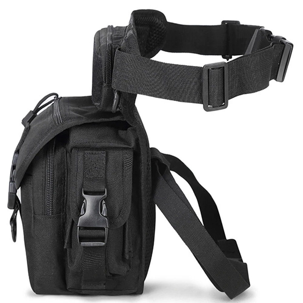 Men Waist Fanny Pack Leg Bag Military Tactical Motorcycle Rider Camera Sports Travel Nylon Male Bum Hip Belt Thigh Fanny Bags