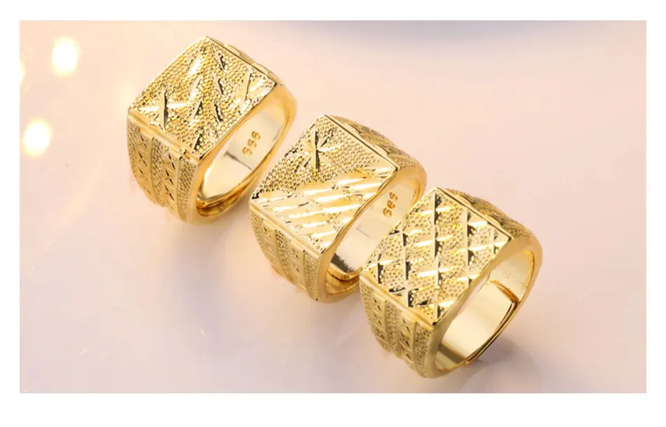 ZDADAN 925 Silver 18K Gold Ring For Women Men Wedding Jewelry