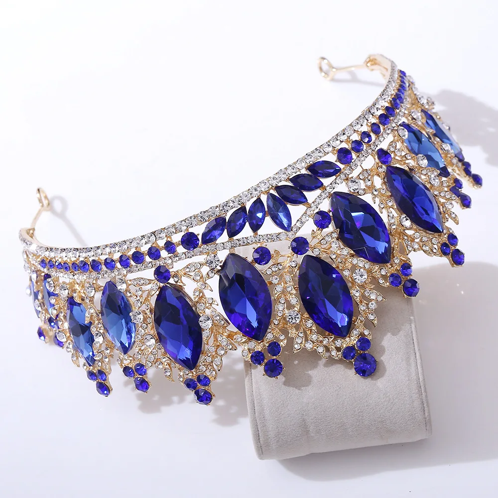 KMVEXO Big Baroque Crystal Tiaras Wedding Crown for Brides Women Hair Accessories Headpieces Princess Pageant Birthday Gift 2022