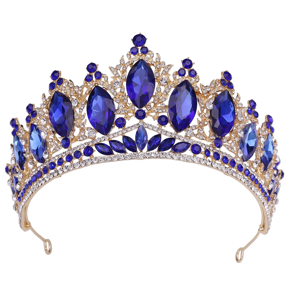 KMVEXO Big Baroque Crystal Tiaras Wedding Crown for Brides Women Hair Accessories Headpieces Princess Pageant Birthday Gift 2022