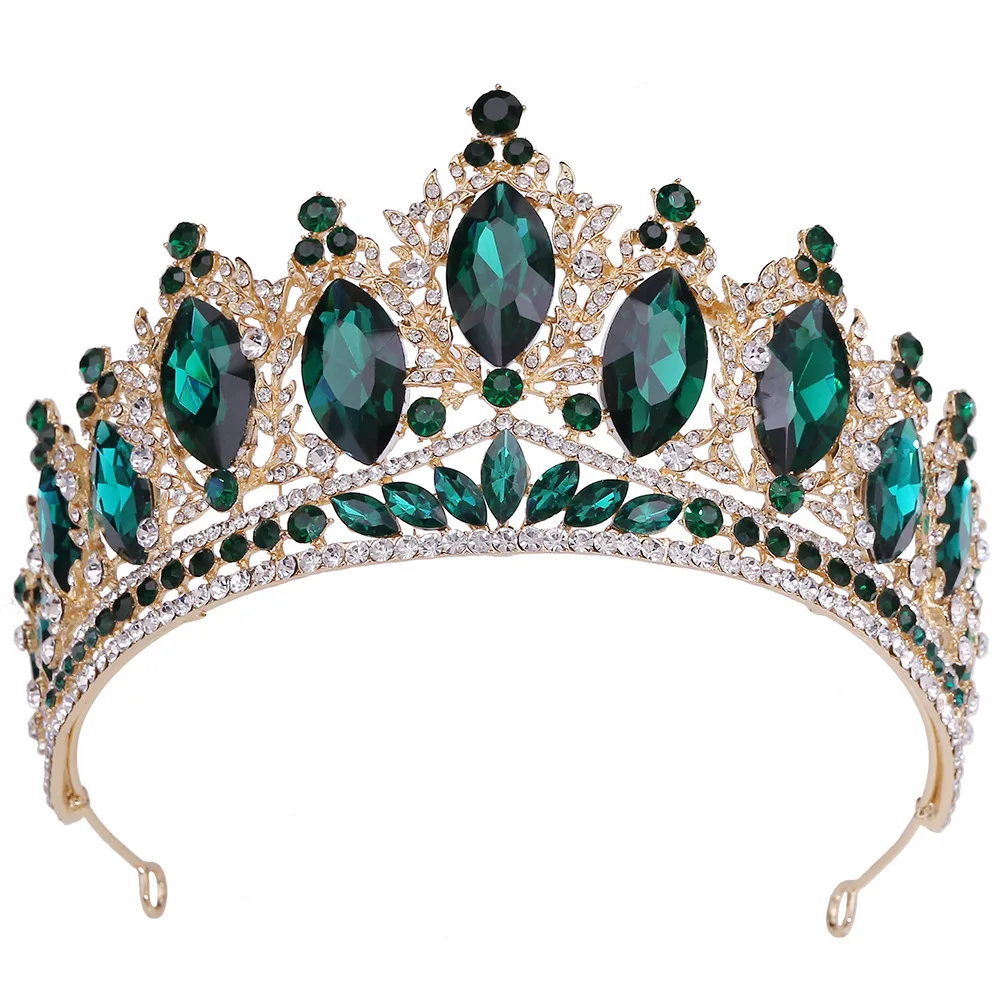 KMVEXO Big Baroque Crystal Tiaras Wedding Crown for Brides Women Hair Accessories Headpieces Princess Pageant Birthday Gift 2022
