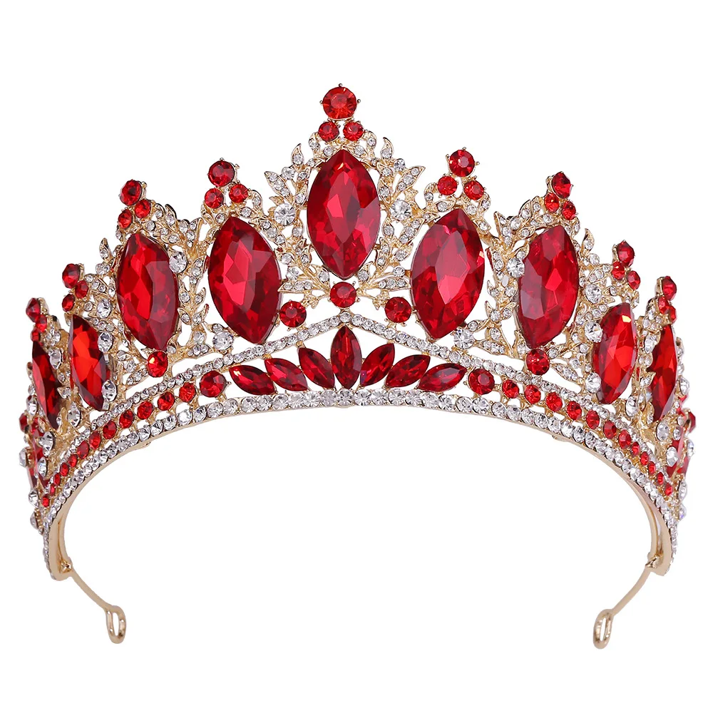 KMVEXO Big Baroque Crystal Tiaras Wedding Crown for Brides Women Hair Accessories Headpieces Princess Pageant Birthday Gift 2022