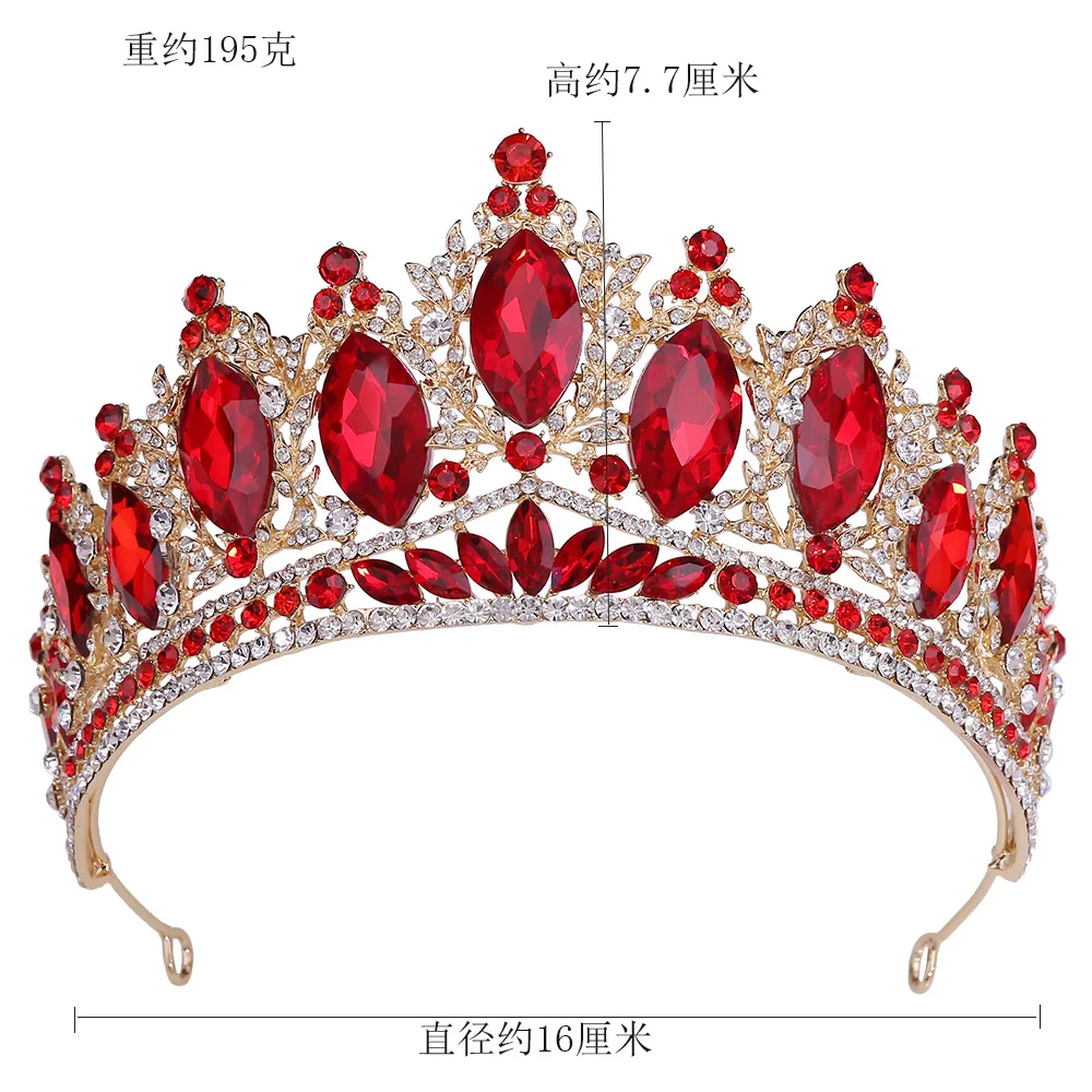 KMVEXO Big Baroque Crystal Tiaras Wedding Crown for Brides Women Hair Accessories Headpieces Princess Pageant Birthday Gift 2022
