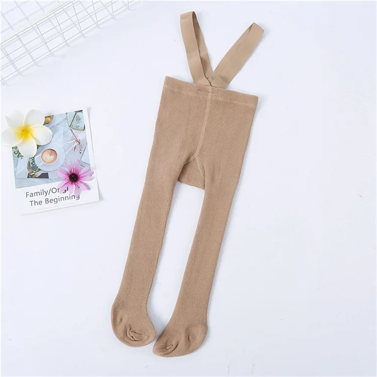 Lawadka 0-3T 2026 New Autumn Spring Tights For Girls Solid Pantyhose Casual Tights for Boys with Shoulder Strap Knitted Clothes
