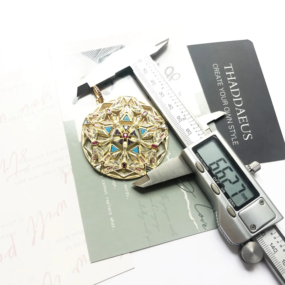 Pendant Amulet Kaleidoscope Dragonfly Brand New Jewelry Europe Bijoux 925 Sterling Silver Elaborate Gift For Woman
