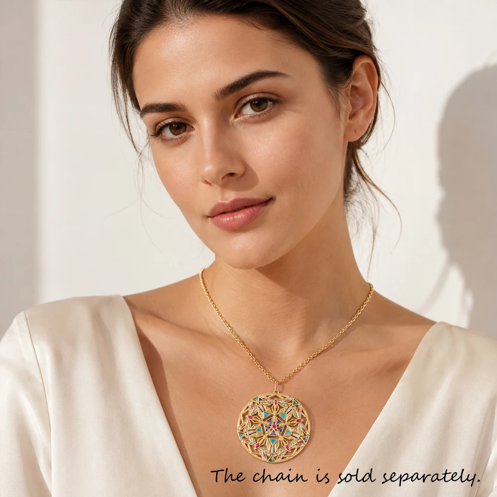 Pendant Amulet Kaleidoscope Dragonfly Brand New Jewelry Europe Bijoux 925 Sterling Silver Elaborate Gift For Woman