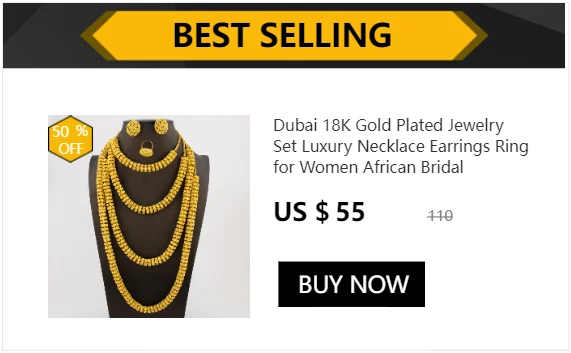 African Women Jewelry Set Pendant Necklace Earrings Weddings Design Bracelet Ring Jewellery Party Bridal Dubai Accessory Gift