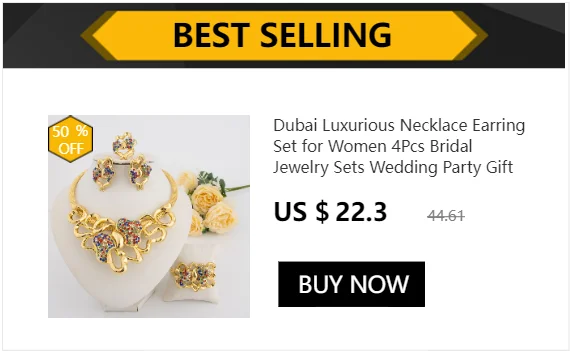 African Women Jewelry Set Pendant Necklace Earrings Weddings Design Bracelet Ring Jewellery Party Bridal Dubai Accessory Gift