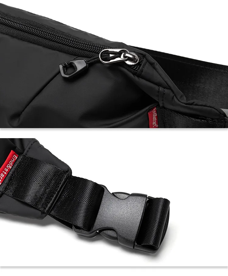 Men's Minimalist Crossbody Bag Waterproof Sling Bag Casual Chest Bag for Daily Commute Fashion Lightweight Fanny Pack