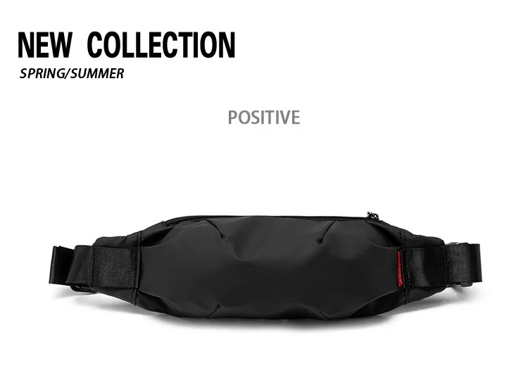 Men's Minimalist Crossbody Bag Waterproof Sling Bag Casual Chest Bag for Daily Commute Fashion Lightweight Fanny Pack