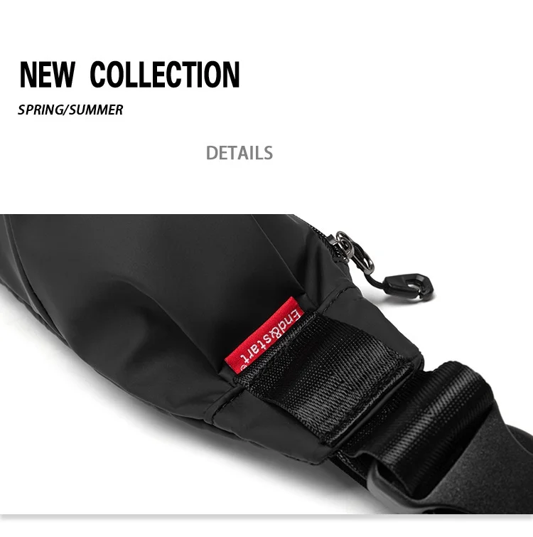 Men's Minimalist Crossbody Bag Waterproof Sling Bag Casual Chest Bag for Daily Commute Fashion Lightweight Fanny Pack