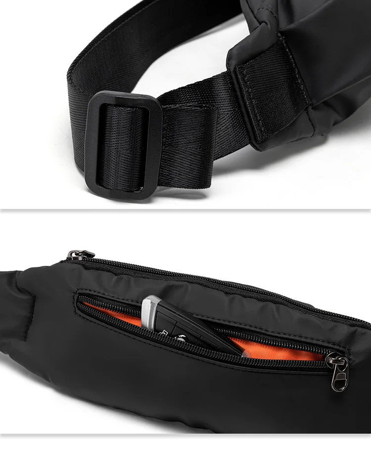 Men's Minimalist Crossbody Bag Waterproof Sling Bag Casual Chest Bag for Daily Commute Fashion Lightweight Fanny Pack