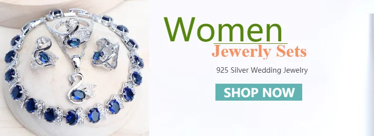 925 Silver Bridal Jewelry Sets Wedding Black Zircon Bracelets Earrings Rings Pendant Necklace Set For Women