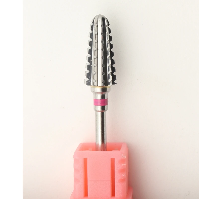 New! 5 in 1 Tapered Safety Carbide Nail Drill Bits With Cut Drills Carbide Milling Cutter Manicure Remove Gel Nails Accessories