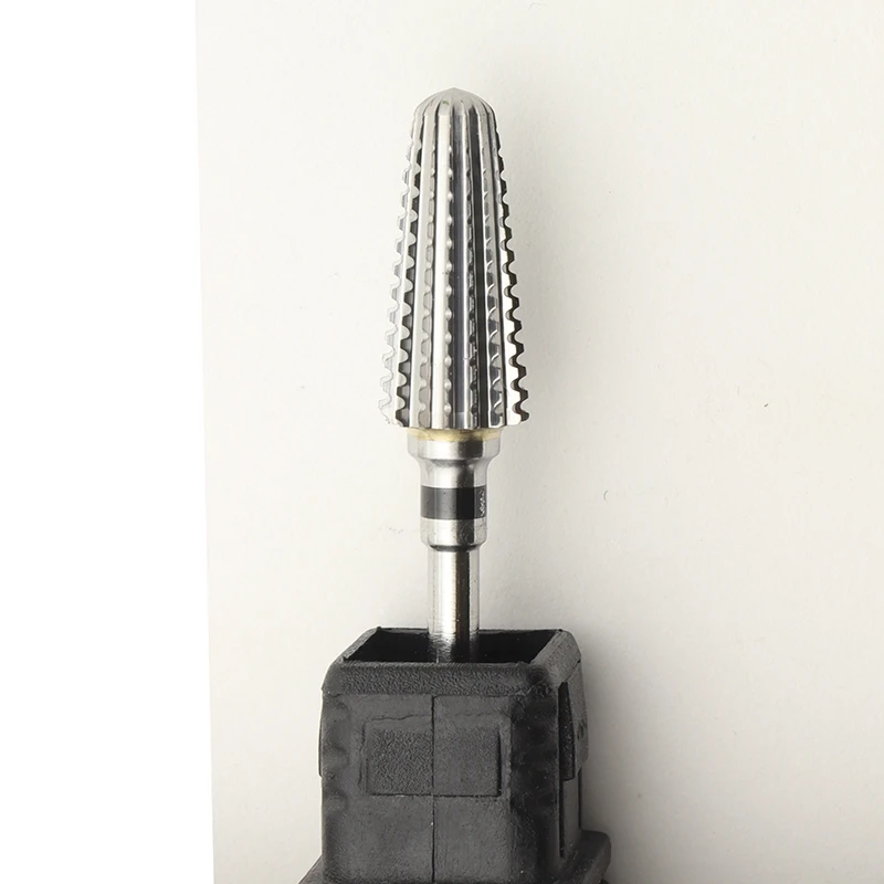 New! 5 in 1 Tapered Safety Carbide Nail Drill Bits With Cut Drills Carbide Milling Cutter Manicure Remove Gel Nails Accessories