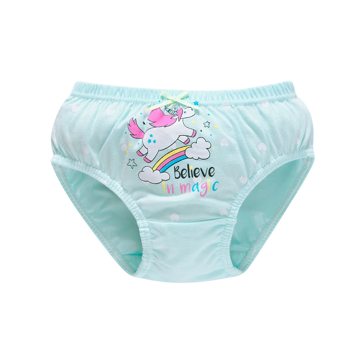 5 Pcs/Lot Cotton Girl Underwear Beautiful Rainbow Cartoon Panties For Girls Breathable Kids briefs Soft Girls Triangle knickers