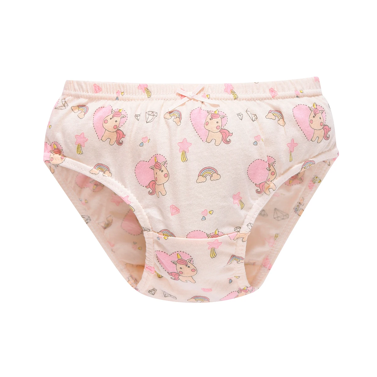 5 Pcs/Lot Cotton Girl Underwear Beautiful Rainbow Cartoon Panties For Girls Breathable Kids briefs Soft Girls Triangle knickers