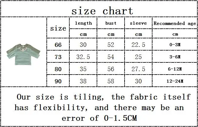 Infant Newborn Girls Boys Autumn Full Sleeve Striped Top Tees Kids Baby Casual Bottoming Shirts Toddler T-shirts Cotton Clothing