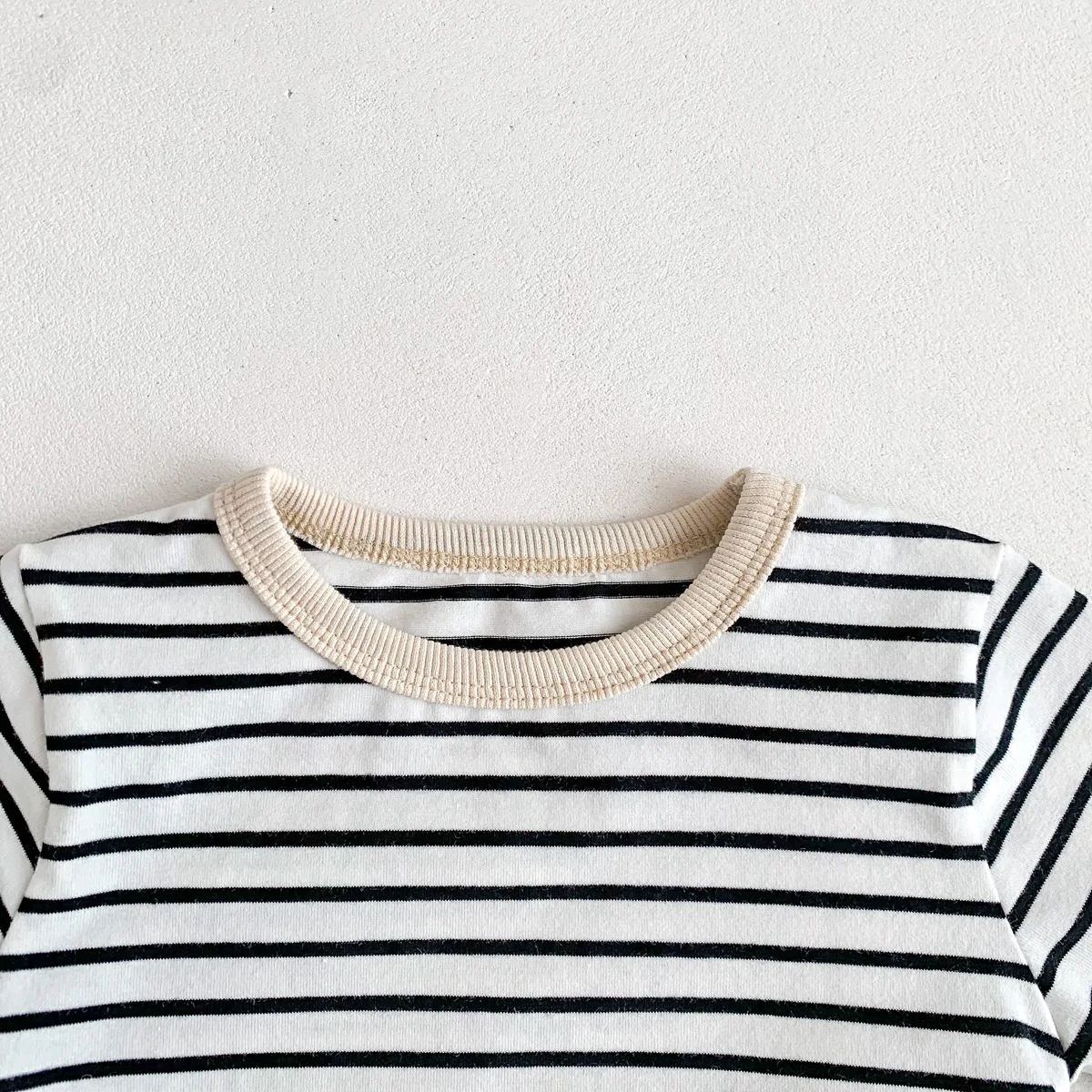 Infant Newborn Girls Boys Autumn Full Sleeve Striped Top Tees Kids Baby Casual Bottoming Shirts Toddler T-shirts Cotton Clothing